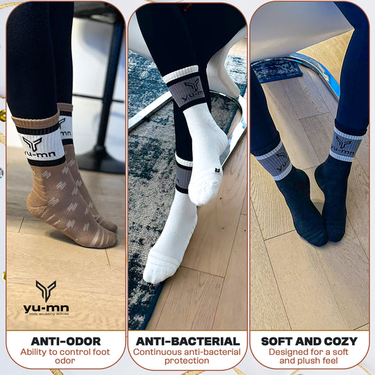 YU-MN SMART SOCKS - ANTIBACTERIAL CREW - Yu-mn